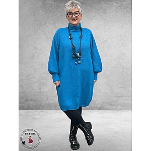 No.1 By OX Gebreide Tuniek Jurk Clear Blue